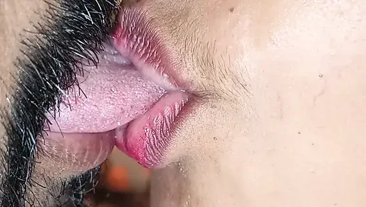 Hot and cute deep Lip kiss