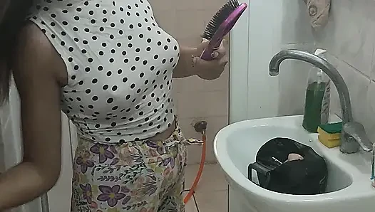 I think I got a bit turned on while doing my makeup in my loungewear.