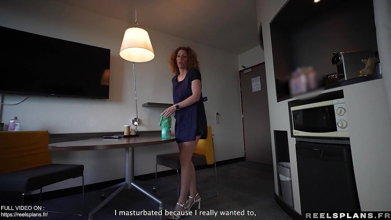 Perfect ass MILF French maid caught masturbating and anal fucked by hotel guest !!