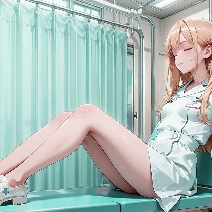 Blonde Nurse's Lazy Afternoon a Private Roam From Bed to Deep Sheets