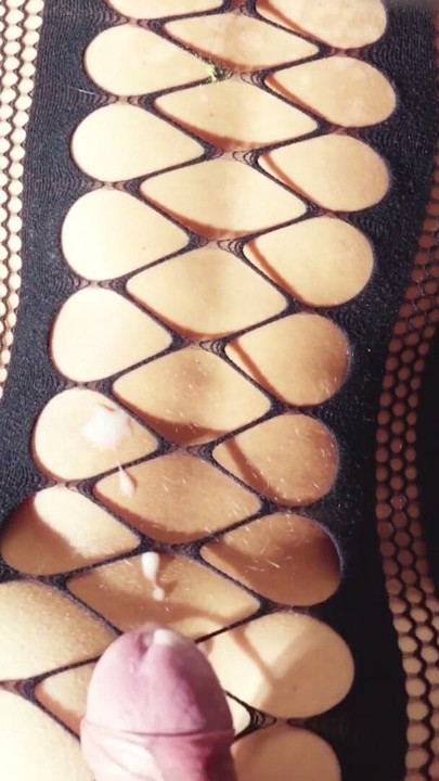 Real amateur POV wearing my mesh jumpsuit | Clip 2