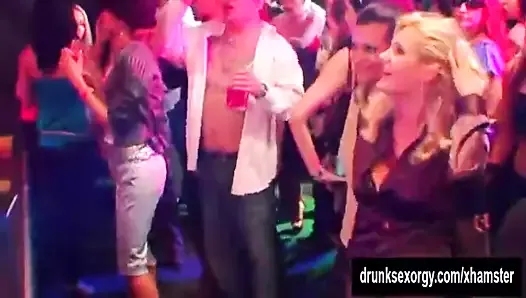 Hot bi girls sucking cocks at wild party
