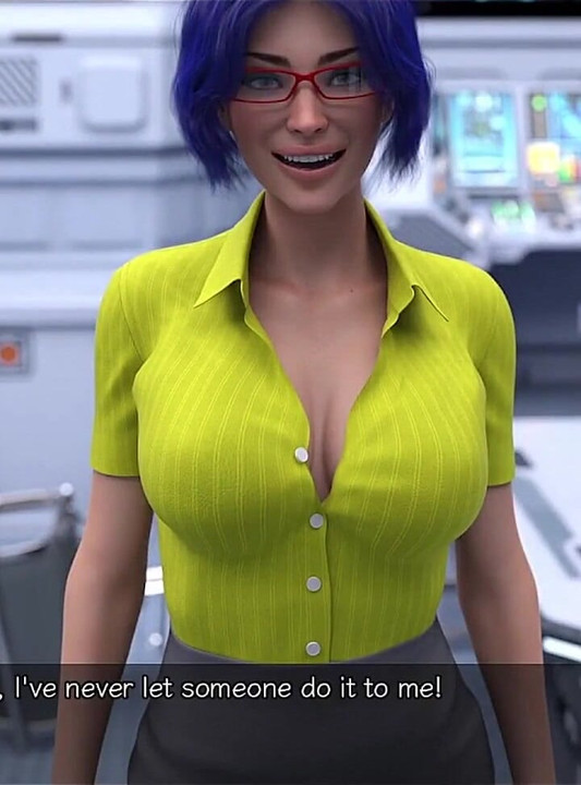Stranded in Space - Blue Haired Big Tits MILF Wants to Talk