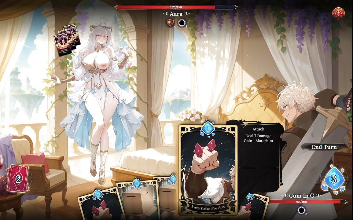 Aura 2 Lust of the Gods Hentai juego ep.1 desnudándose, batalla de sexo con mi diosa esposa!