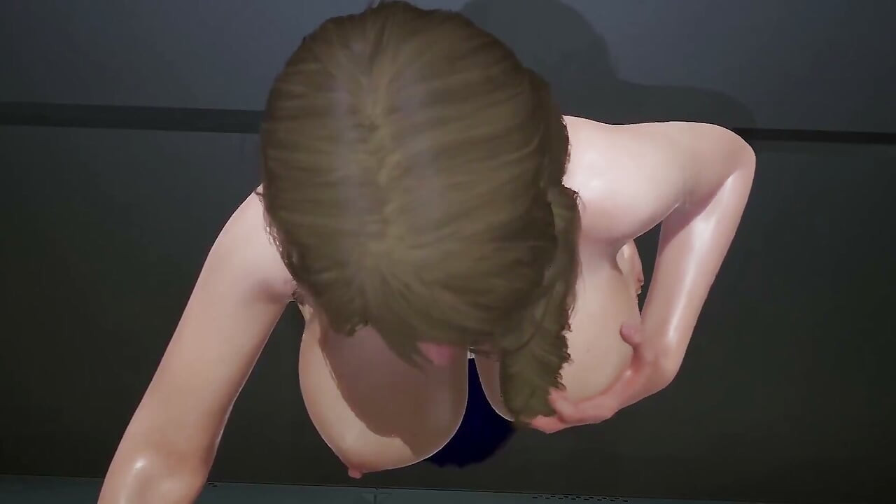 Busty MILF gets her pussy eaten standing by a thirsty young lesbian : 3D Porn