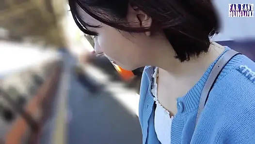 Rail-tease Rendezvous with a Short-cut Cutie Savoring Every Warm Drop Part 6