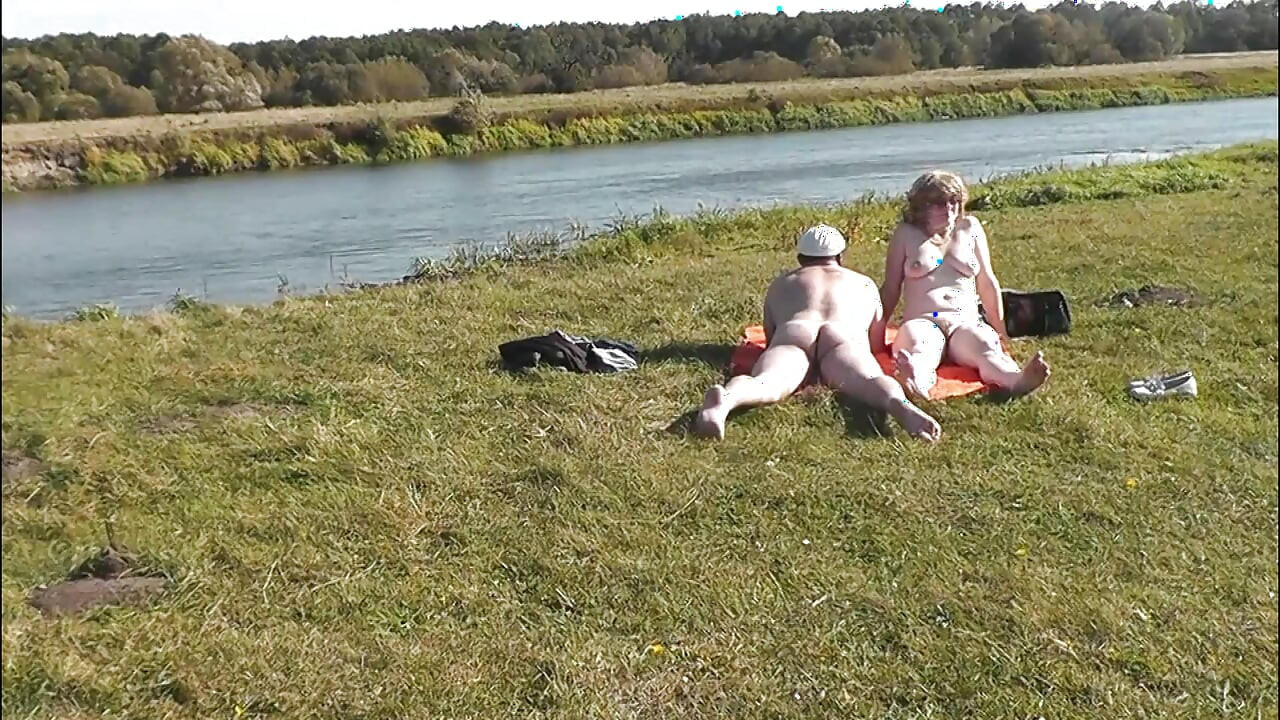 My wife and lover sunbathing naked on wild beach and fucking doggystyle. Naked in public Nudists Naturists Outdoor Outside Sex