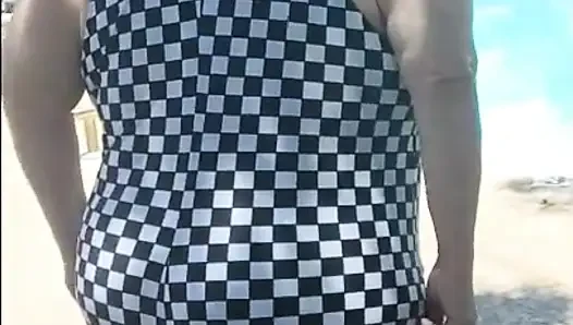 Nurse Vicki Wears Checkers to the Pool