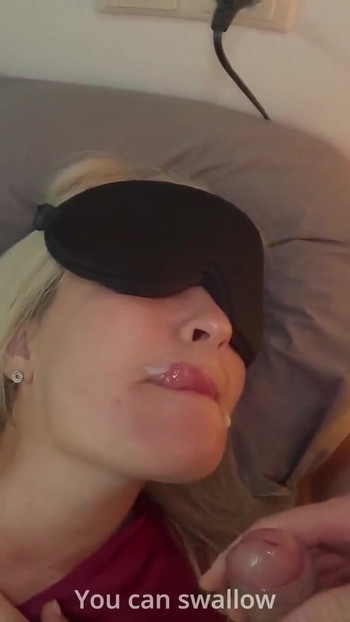 Key moment from "The stepmother did not expect that her stepson would fuck her mouth, cum and tell her to swallow"