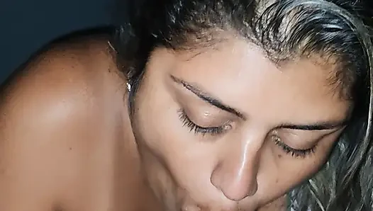 Stepmom Sucks Stepson's Cock Until She Gets the Milk Out