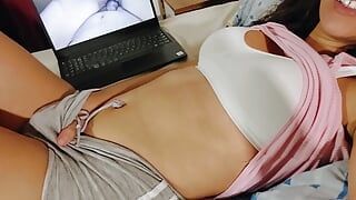 I masturbate watching my pregnant video