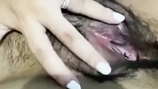 Sexy North Eastern Girl Fingering Her Hairy Pussy 1