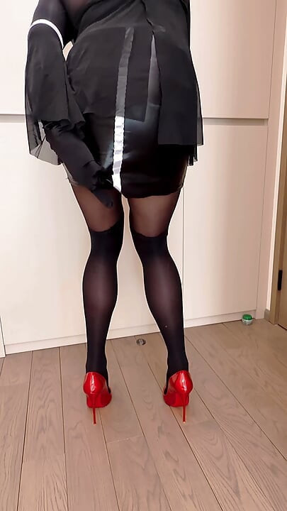 Pretty cd addicts in cumming in pantyhose