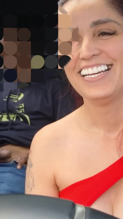 App driver girl caught passenger with hard cock in the back seat! | Clip 1