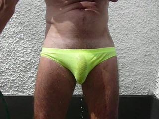 Cool down green briefs with hose