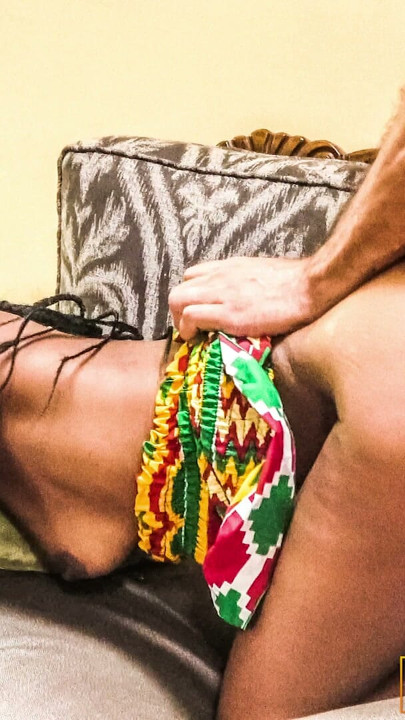 Native African Girl Looking for a Job took a White Dick Doggystyle | Clip 1