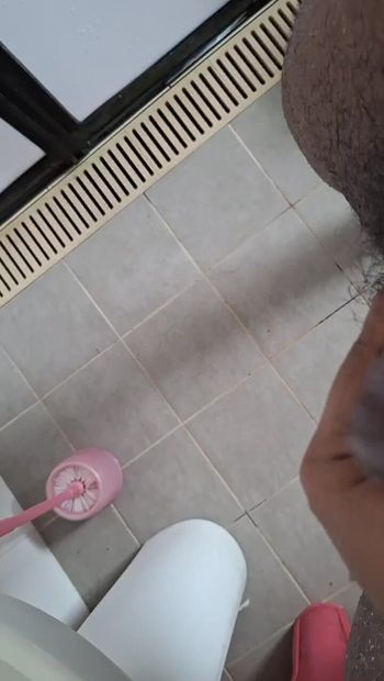 Flashing my indian cock in bathroom