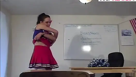 Sexy girl strokes her clit then fingers her pussy
