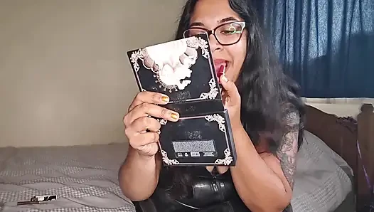 Asian BBW in Latex Smoking