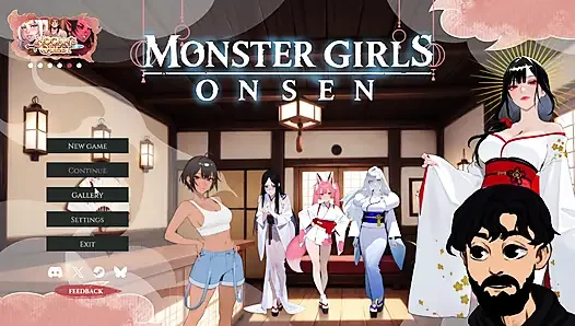 Onsen cewek-cewek monster, kami diangkut ke dunia yang penuh dengan yokais, kompilasi adegan bagian 1