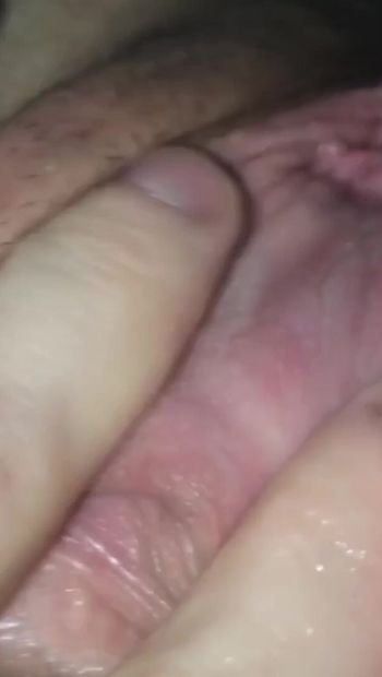 Wife Playing with creamy  pussy