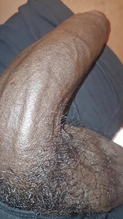 Stroking Big Black Uncut Dick Through Underwear