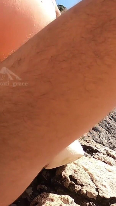 The lifeguards noticed us right away but he kept fucking my ass anyway | Clip 1