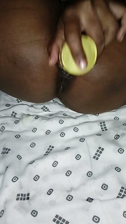 Desi Indian hot sister-in-law put plastic bottle in and tear