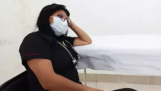 A doctor sensually gropes a soldier in the doctor's office during a consultation.