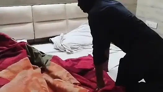 Fuck desi indian horny milf step mom  in hotel room while father watching