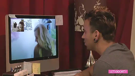 Retro blonde teen fuck