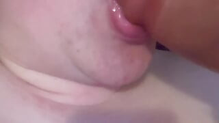 Big cock dildo sucking