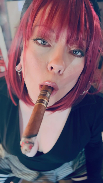 Cigar Smoking With Miss Tina Snua The Secretary! | Clip 1