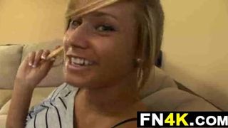 Blonde Handjob And Blowjob POV