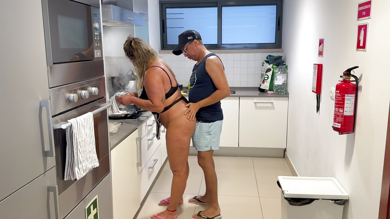 I devour my slutty stepmother while she's making me dinner.