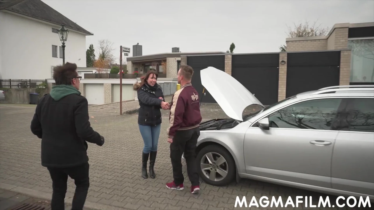 Chubby Dutch girl fucked by two guys