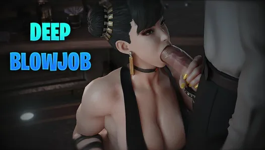 Chun-li fait une pipe profonde - sexe anal extrême futanari (combattant de rue - compilation 3D hentai) par magmallow