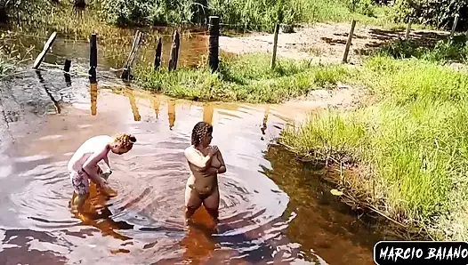 Cooling Off And Fucking With Hot Girls In The Creek