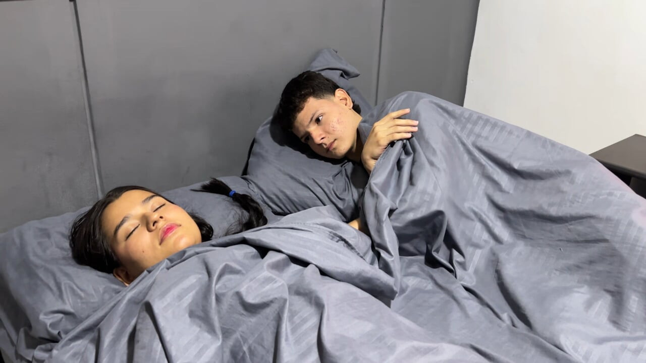 We Shared a Hotel Room for One Night... And everything got out of control with a hard and rich fuck until her wet pussy was filled with milk.