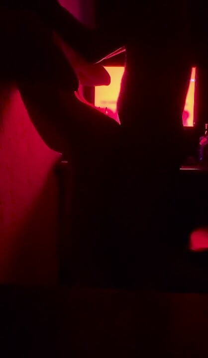 Intense Romanic Sex in Red Room Leads to Creampie After Blowjob