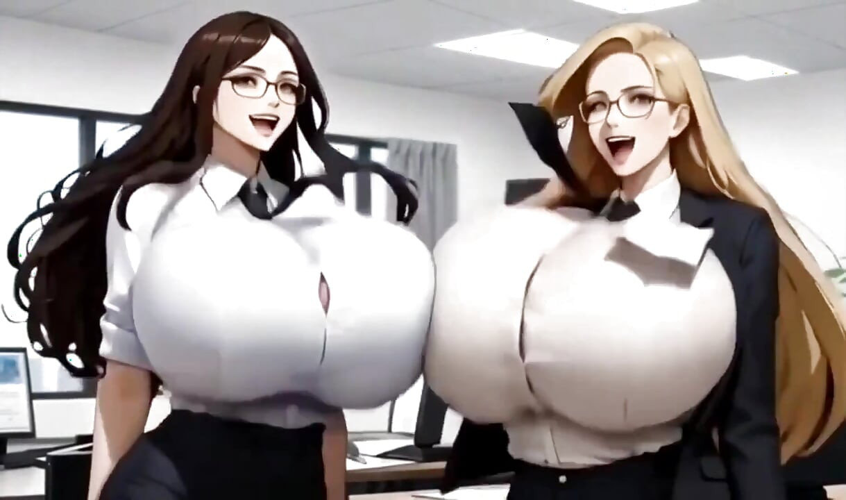 Funny Huge Boobs Office, Ai Animation