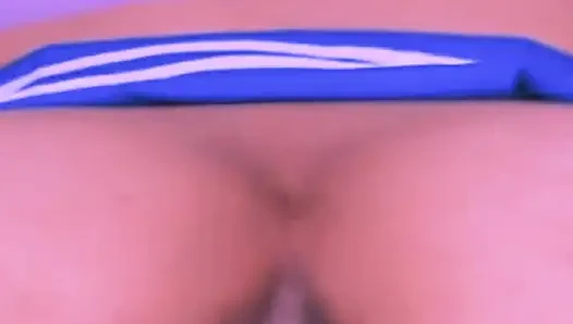 She goes to the gym and gets very hot and rides the cock all the way to the bottom