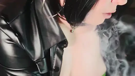 Beautiful Nymph, Tina Snua, Smoking A Superking Cigarette With Lots Of Nose Exhales & Snap Inhales