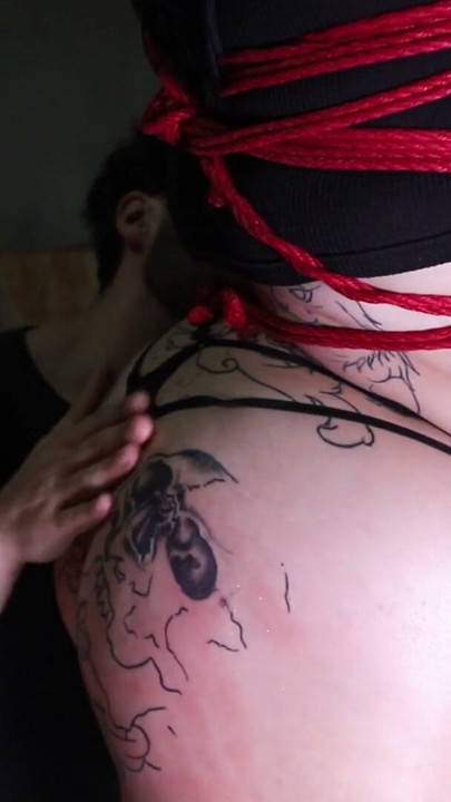 Submissive tied up and in abandoned factory- Shibari | Clip 1