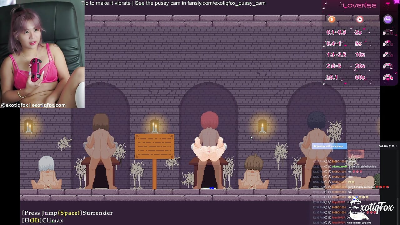 Dick Hungry Sluts! Castle of Tempation Part 1 ExotiqFox Gamer Girl Gooning Live Masurbation