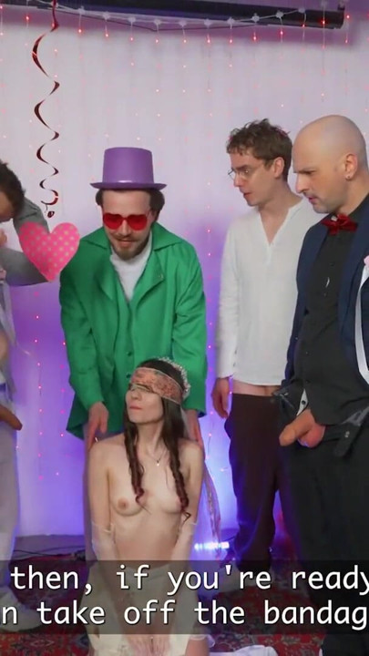 VIP4K. Will the Groom guess where his Bride's Boobs are? | Clip 2