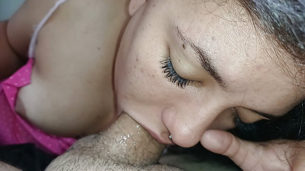 Deep throat: she shoves that naughty little mouth all the way down, fucking deliciously.