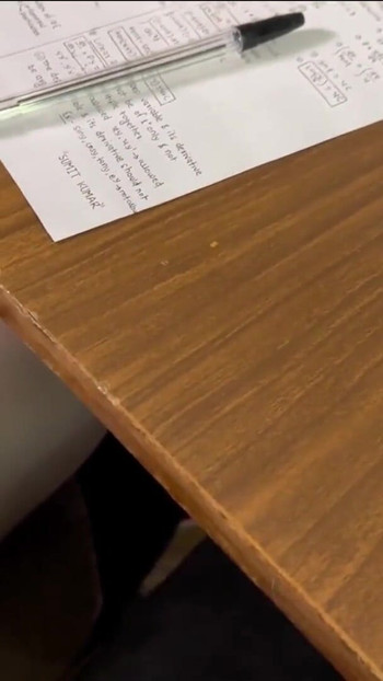 Busty SCHOOLGIRL HANDJOB to a CLASSMATE under the table at math class | Clip 1