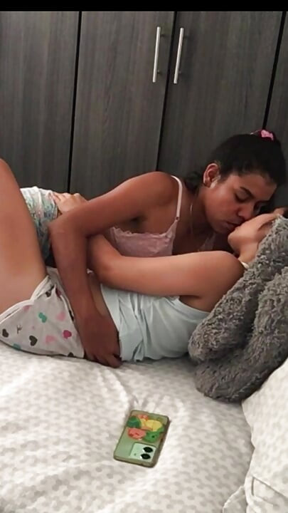 Hot latina lesbians fuck with harness.