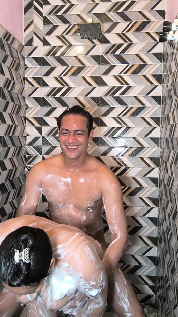 Key moment from "Cum in mouth bathroom scene fuck in doggy style cowgirl"